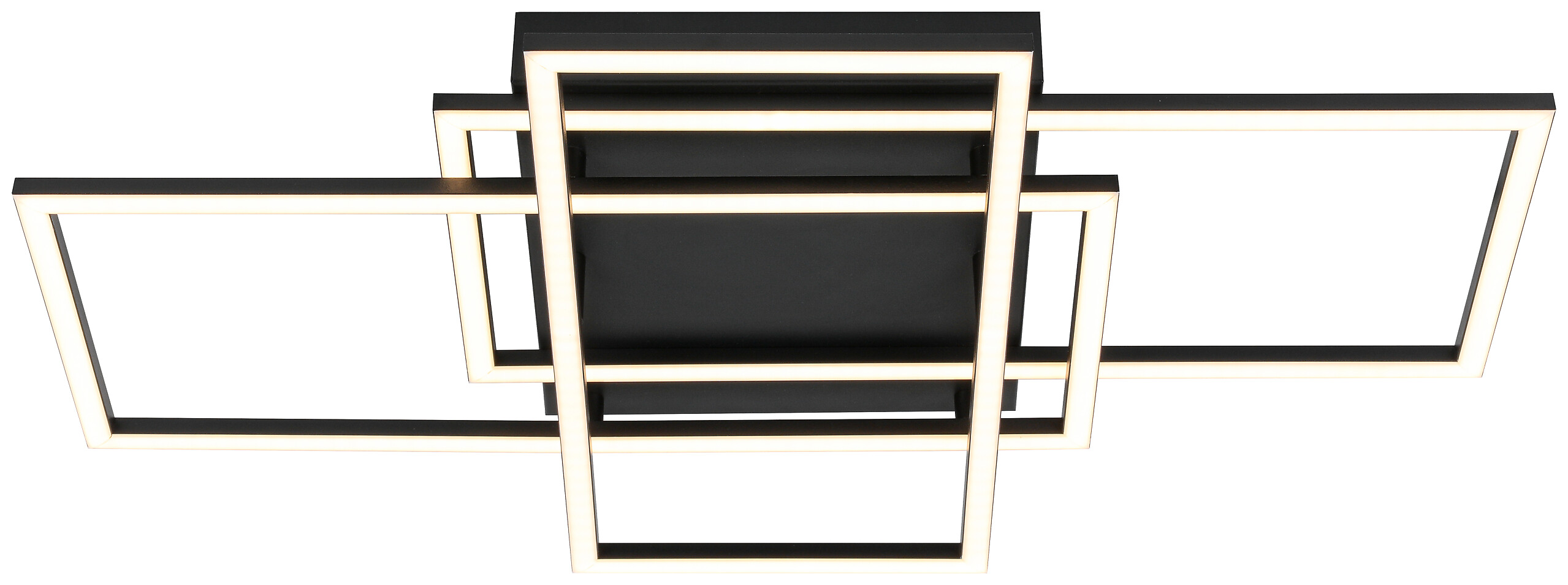 Nolo LED-Deckenleuchte Twin schwarz Metall B/H/L: ca. 36x9,1x58 cm