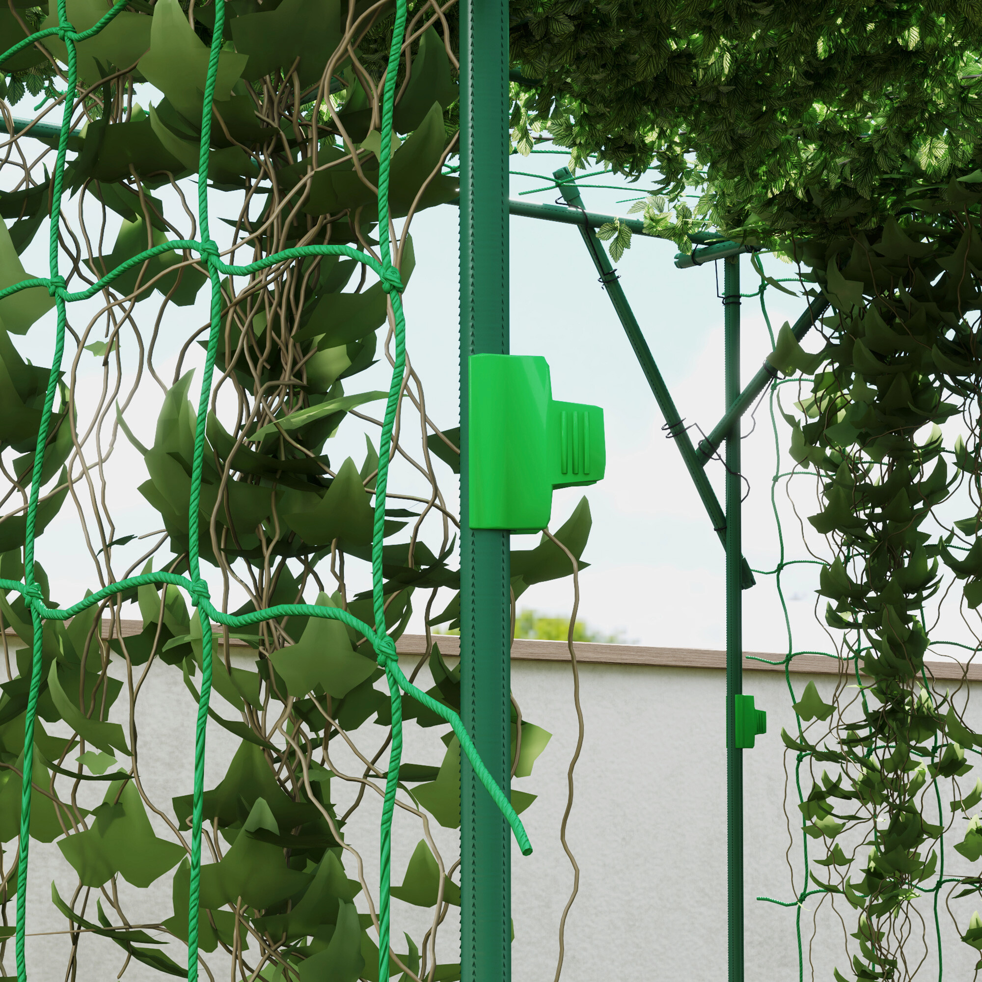 Outsunny Rankgitter grün B/H/L: ca. 223x223x223 cm