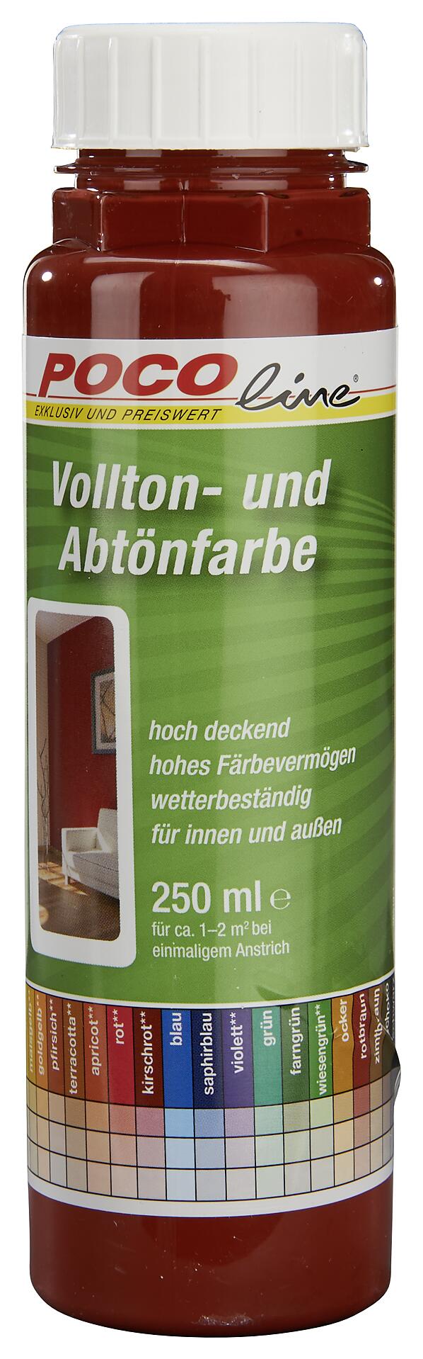 POCOline Vollton- und Abtönfarbe rotbraun ca. 0,25 l