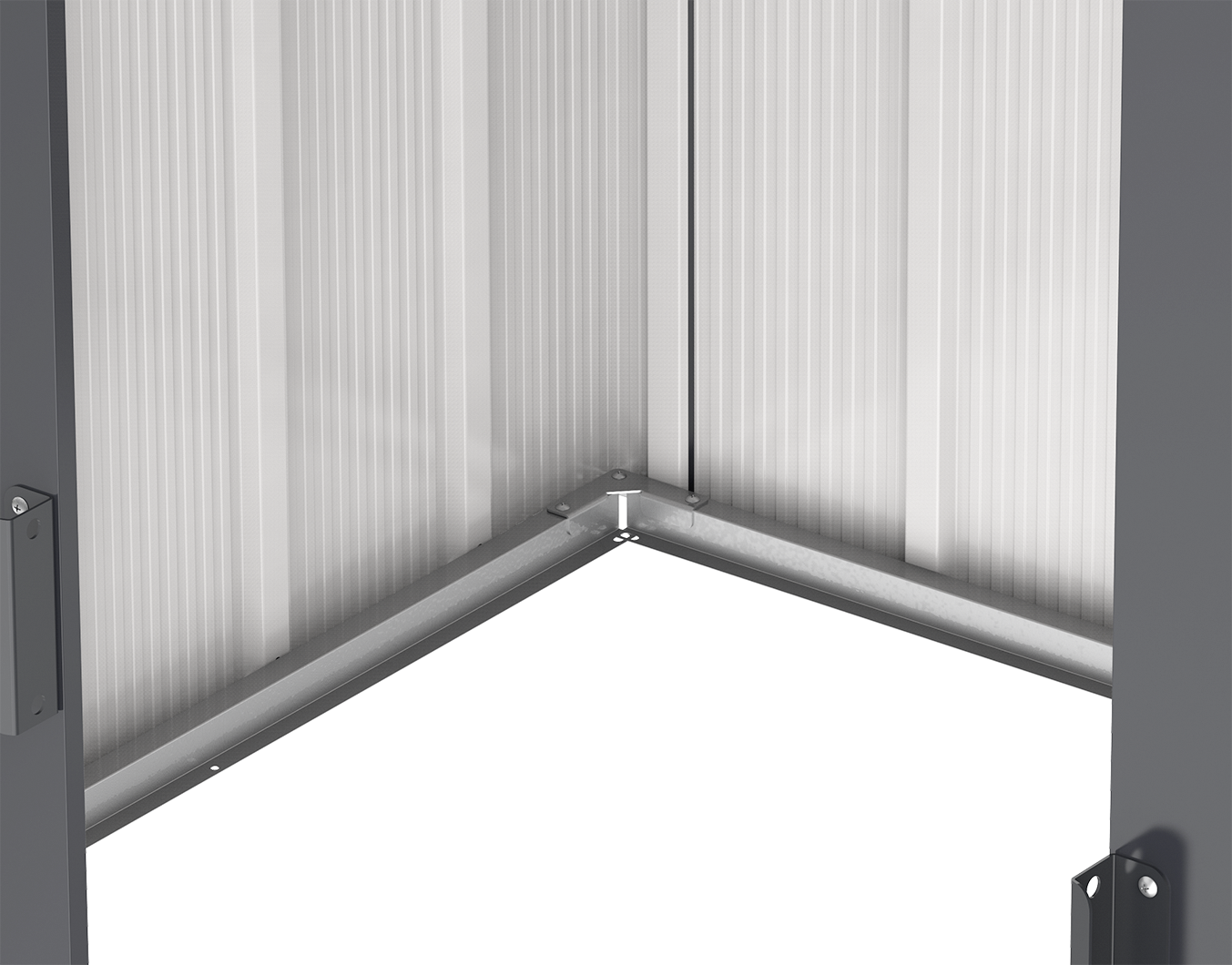 VCM Gerätehaus anthrazit B/H/L: ca. 202x181x113 cm