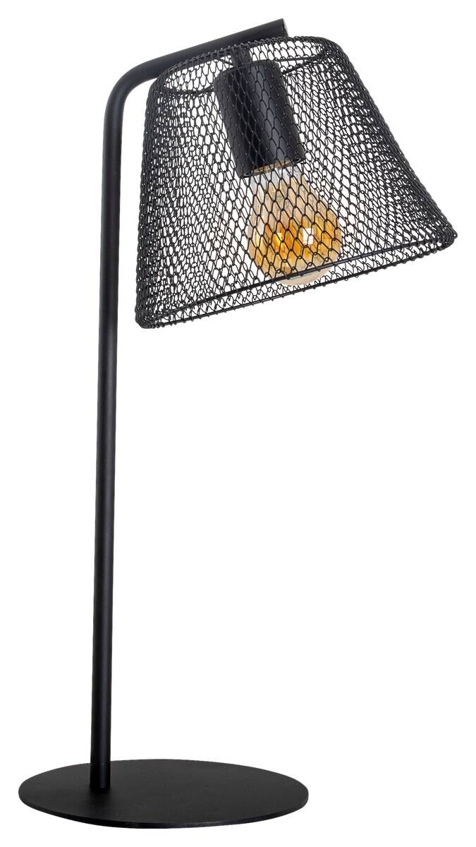 Näve Leuchten Tischleuchte 3181022 schwarz Kunststoff Metall B/H/T: ca. 20x50x20 cm E27 1 Brennstellen