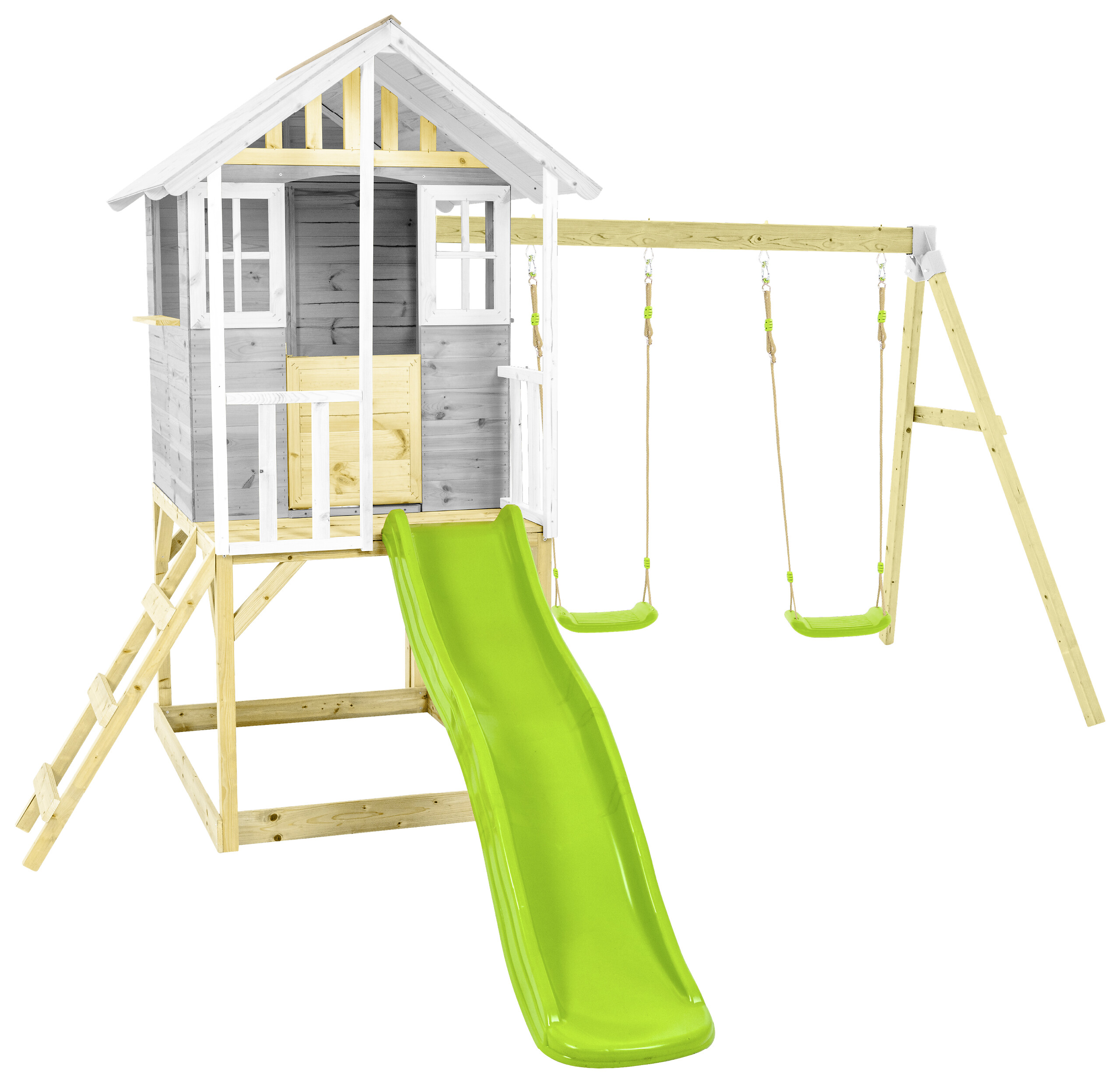 Zwerkules Spielhaus Valli grau B/H/L: ca. 370x224x352 cm