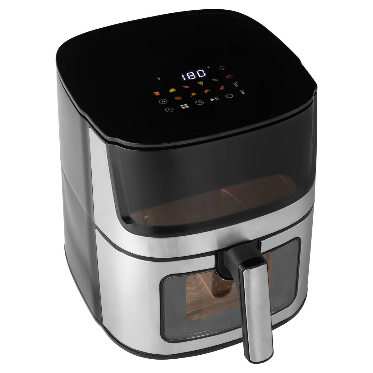 Heißluftfritteuse schwarz Edelstahl B/H/L: ca. 28,8x33,9x36,8 cm ca. 6,5 l