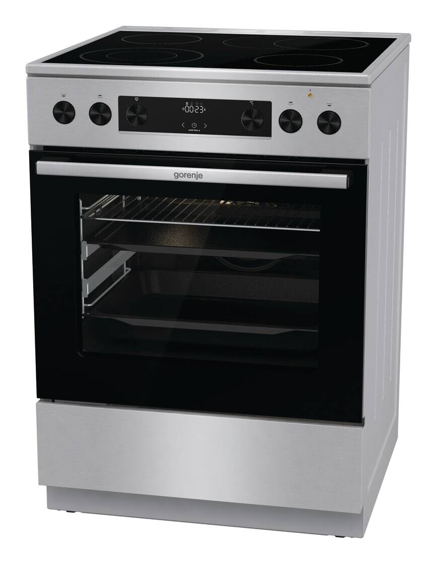 Gorenje Stand-Elektroherd GECS6C70XPA Edelstahloptik B/H/T: ca. 60x85x60 cm