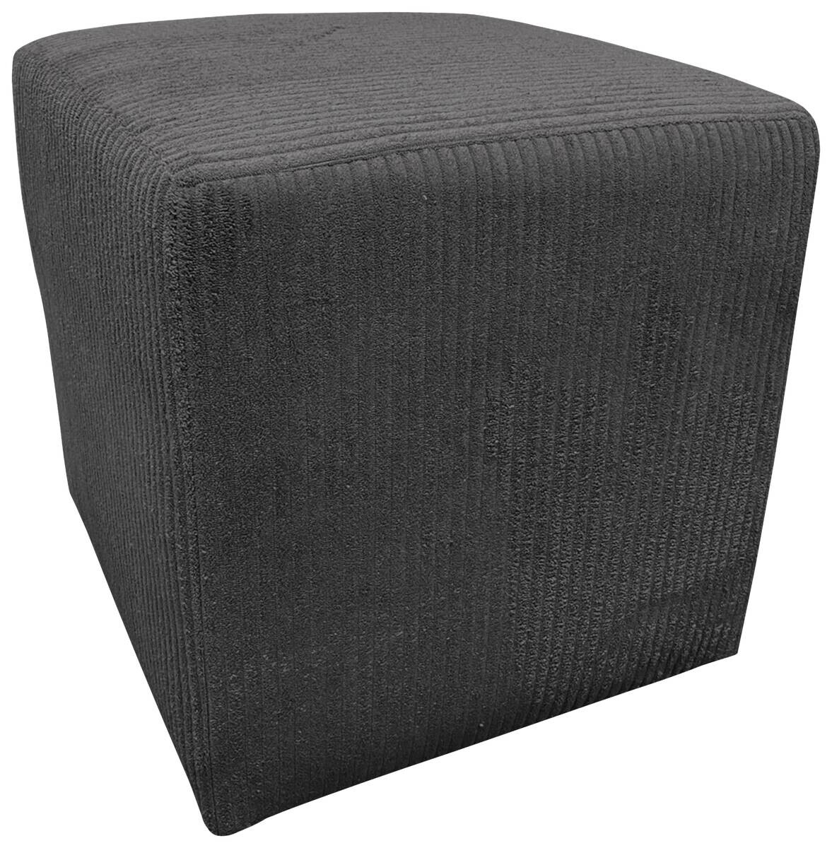 Hocker Tok Lagos schwarz schwarz Kunststoff Styropor Schaumstoff Kord B/H/T: ca. 45x42x45 cm