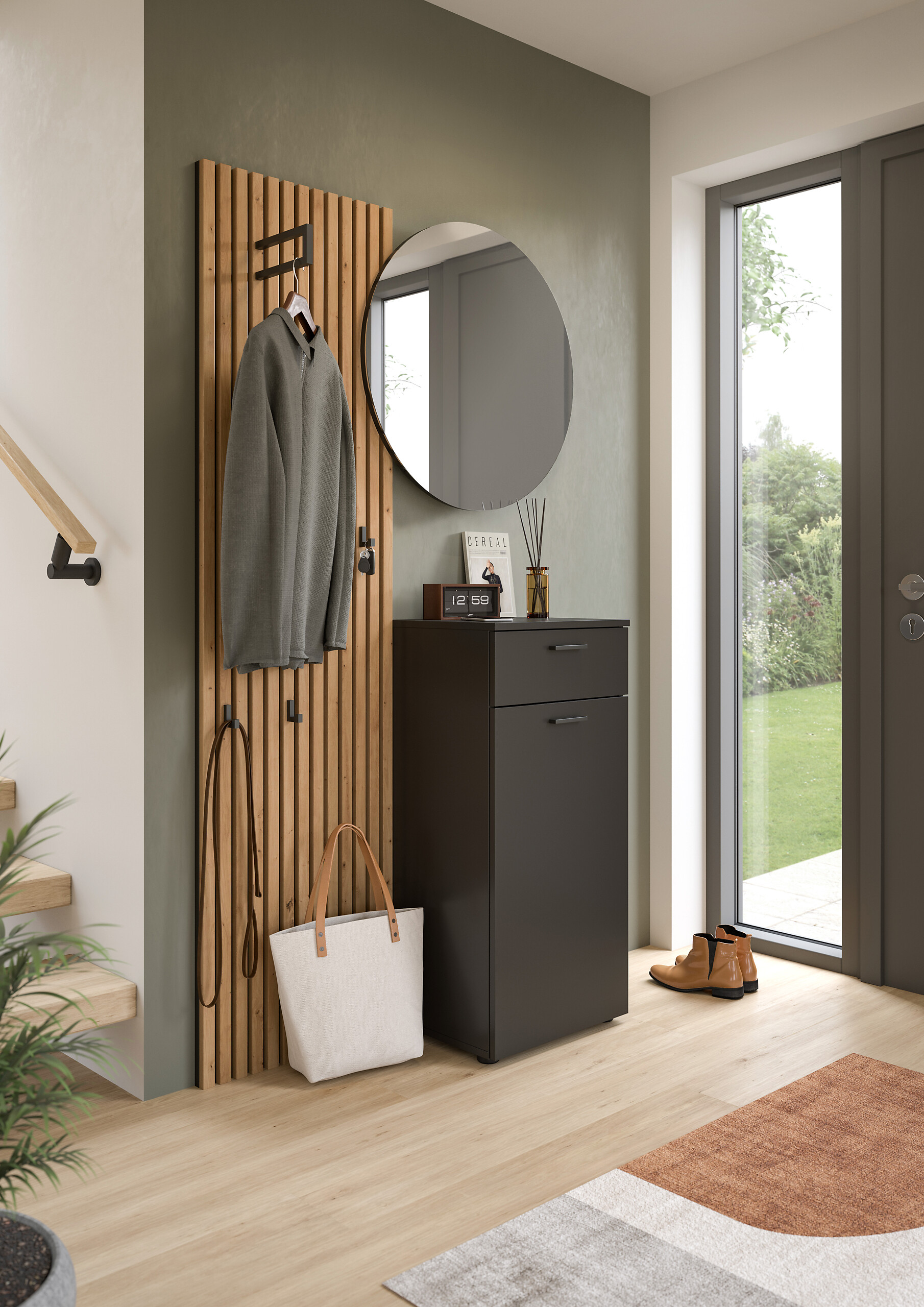 Garderobenpaneel Delton Eiche Artisan Nachbildung B/H/T: ca. 51x192x22 cm