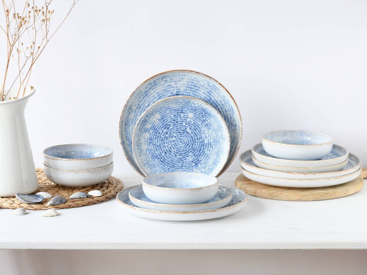 CreaTable Tafelservice Uno multicolor Steinzeug 12 tlg.