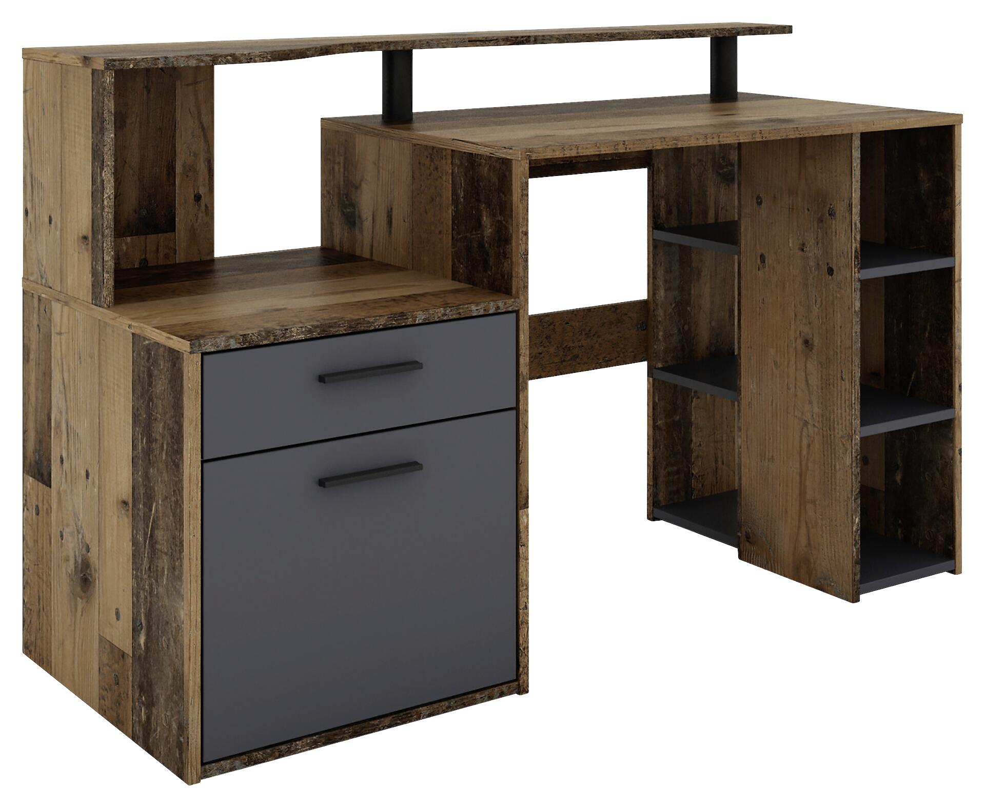 Schreibtisch LOUIS anthrazit B/H/T: ca. 140x89x55 cm