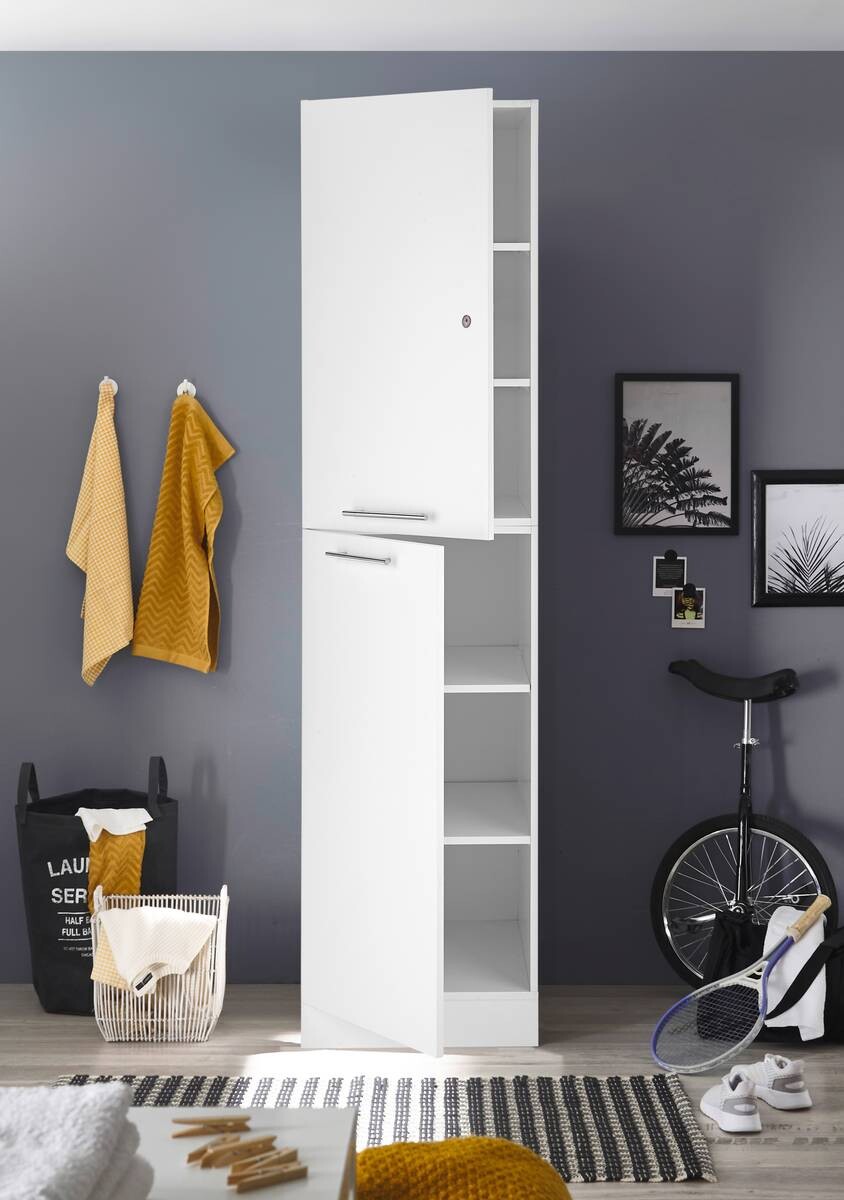 Respekta Hochschrank Clara weiß matt B/H/T: ca. 50x200x67,6 cm