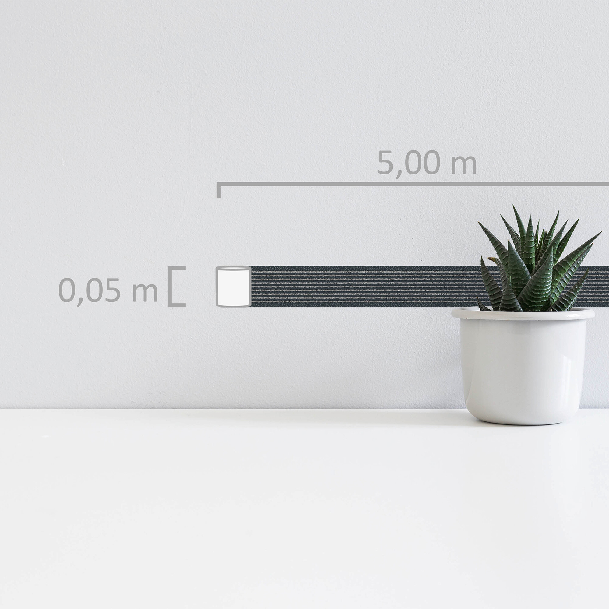 A.S.Creation Bordüre schwarz B/H/D: ca. 5x500x8 cm
