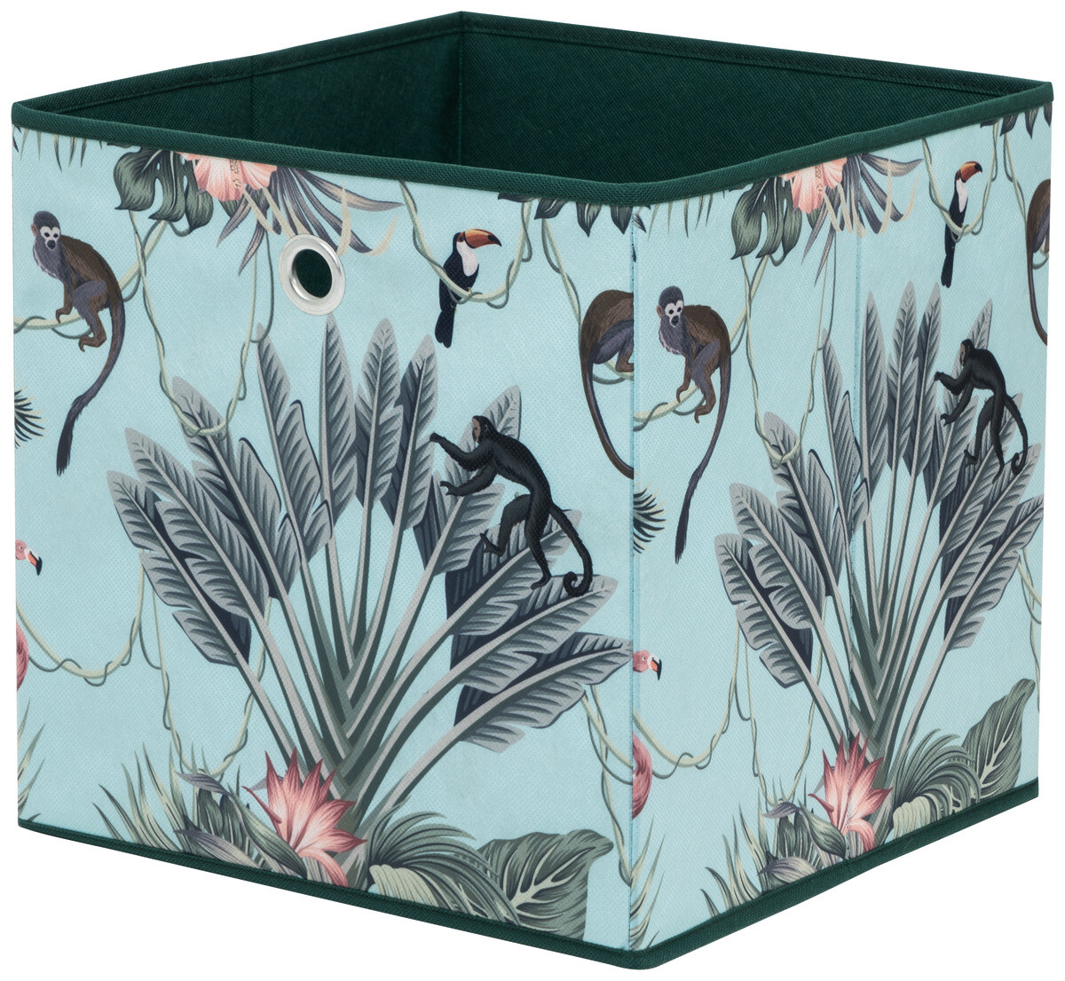 Motivbox Jungle grün dunkel grün hell B/H/T: ca. 32x32x32 cm