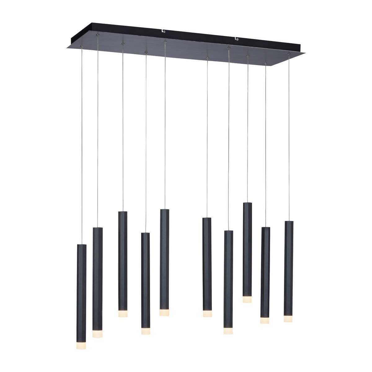 Just Light LED-Pendelleuchte BRUNO 15206-18 schwarz Aluminium Eisen B/H/T: ca. 89x120x30 cm 10.0 Brennstellen