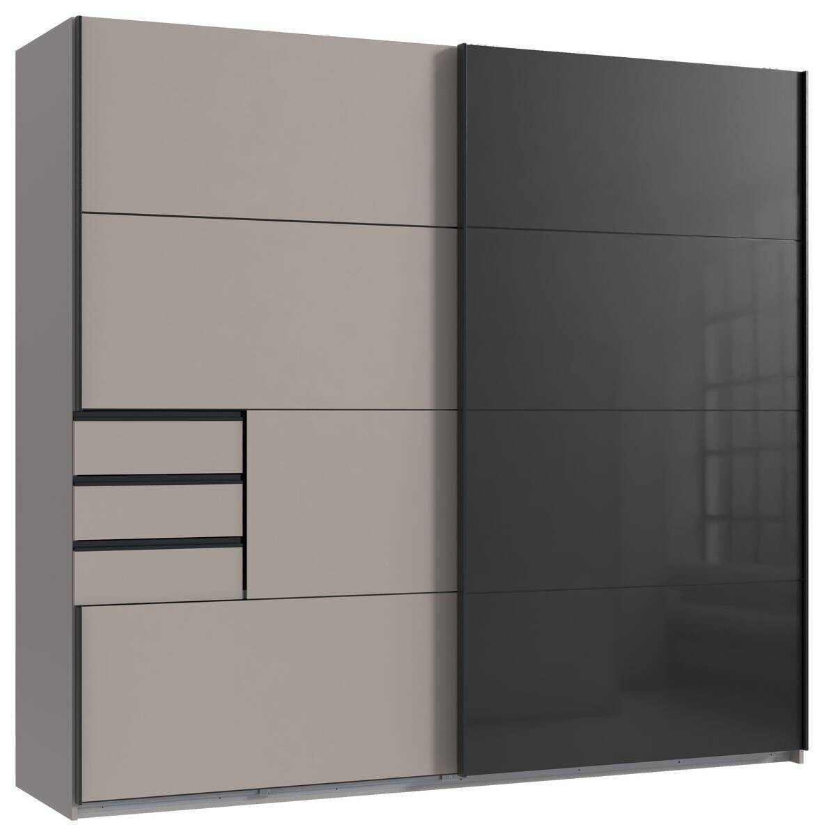 Schwebetürenschrank Tilburg Sahara grau B/H/T: ca. 225x208x64 cm