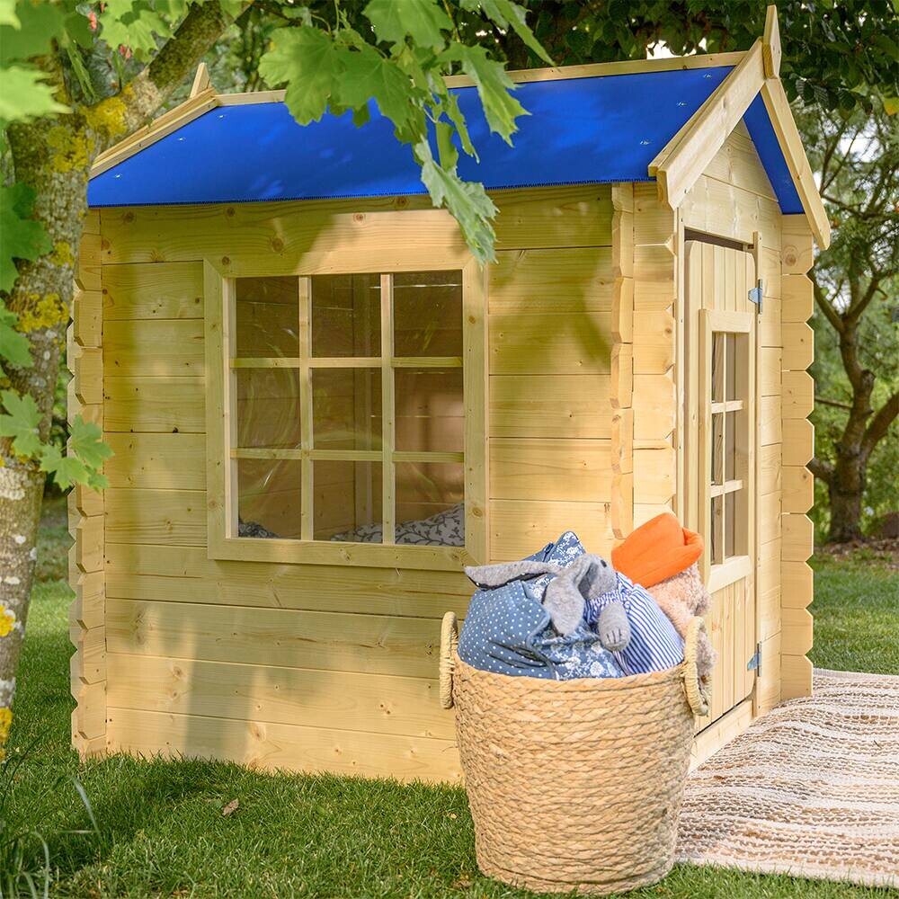 Timbela Kinderspielhaus M570M blau B/H/L: ca. 114x121x111 cm