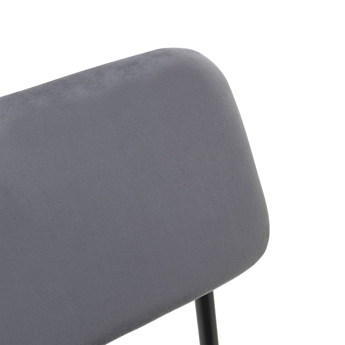 Barhocker MIKA grau Samt B/H/T: ca. 48,5x111x50 cm