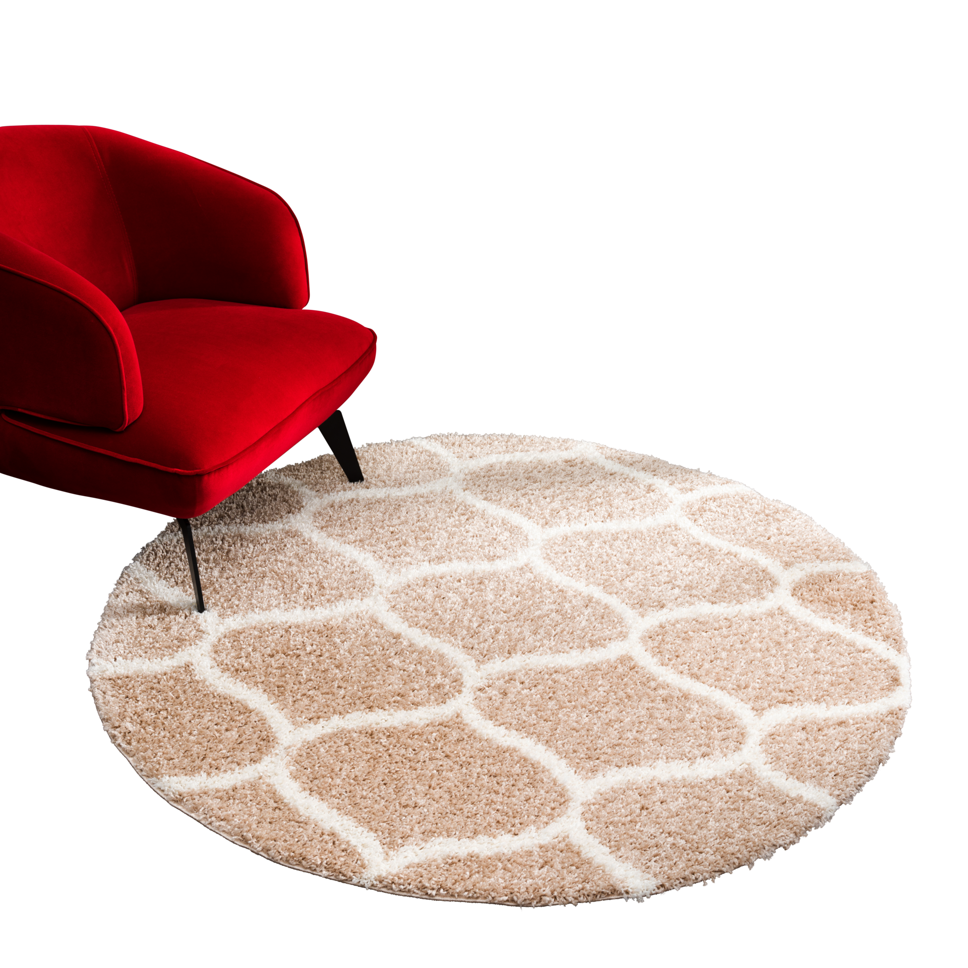 Sanat Hochflorteppich MADRID beige B/L: ca. 150x150 cm