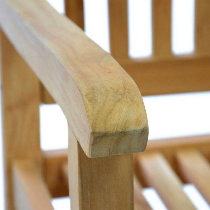 VCM Gartenbank braun Teakholz B/H/L: ca. 60x90x180 cm