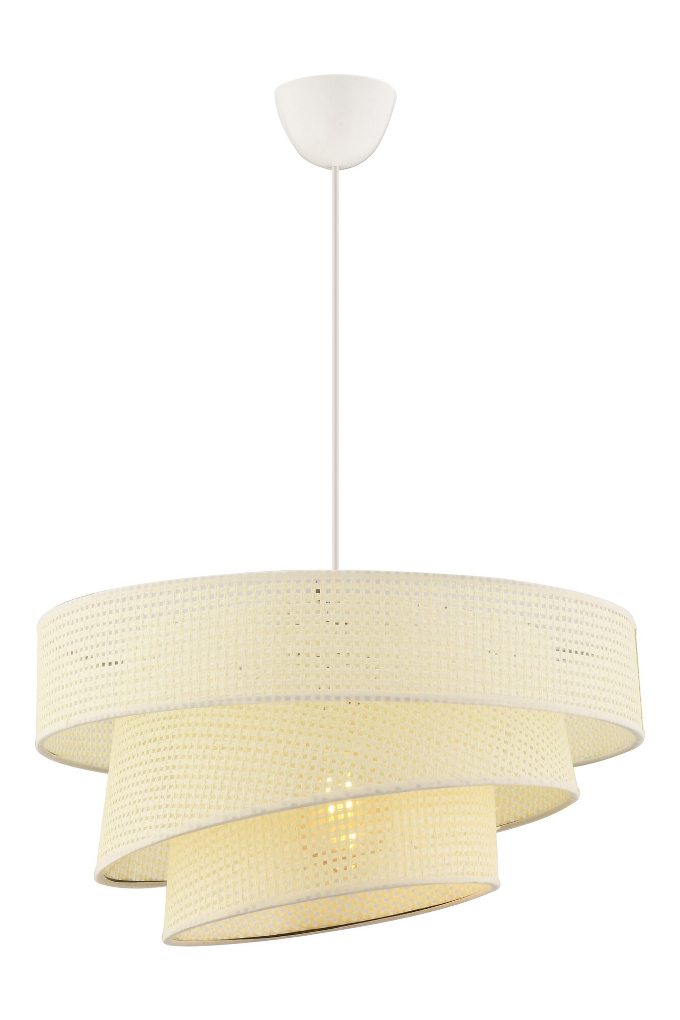 Opviq Pendelleuchte Couper weiß Metall Baumwolle B/H/L: ca. 40x72x40 cm E27 1 Brennstellen