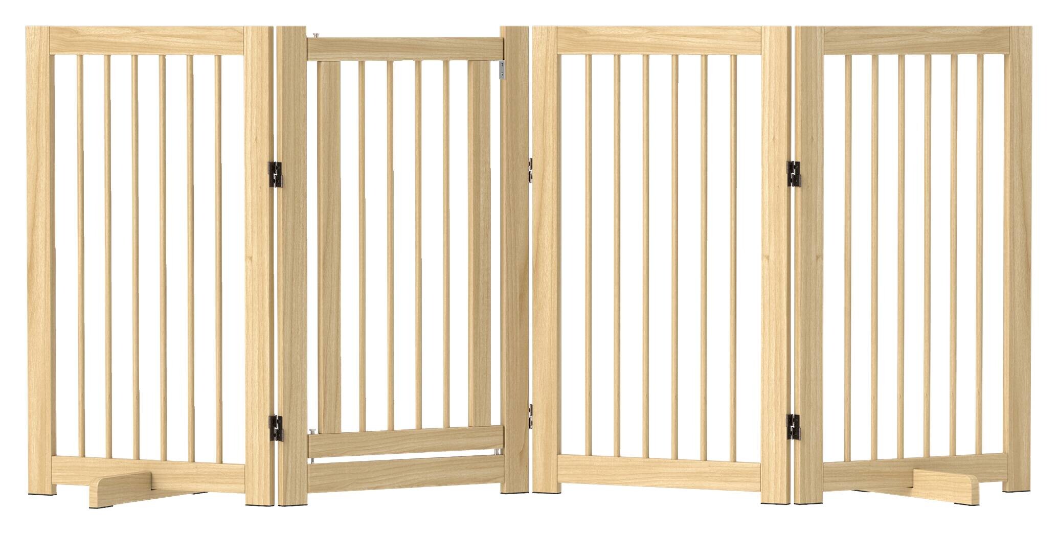 PawHut Schutzgitter natur Kiefer B/H/L: ca. 36x91x220 cm