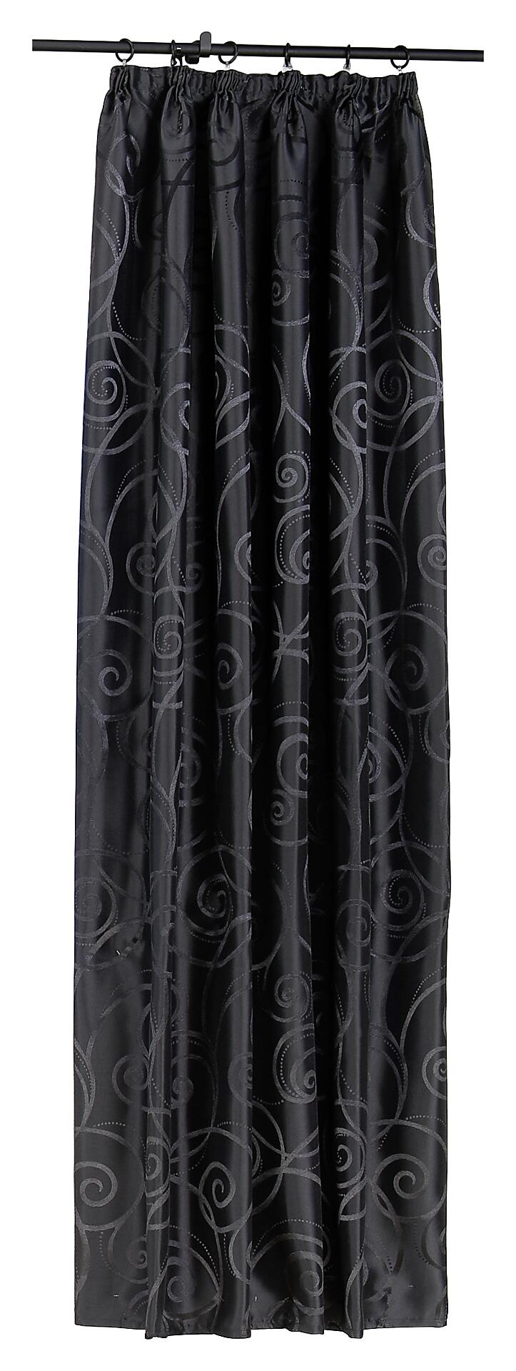 silver edition Dekovorhang Triest schwarz B/H: ca. 140x175 cm