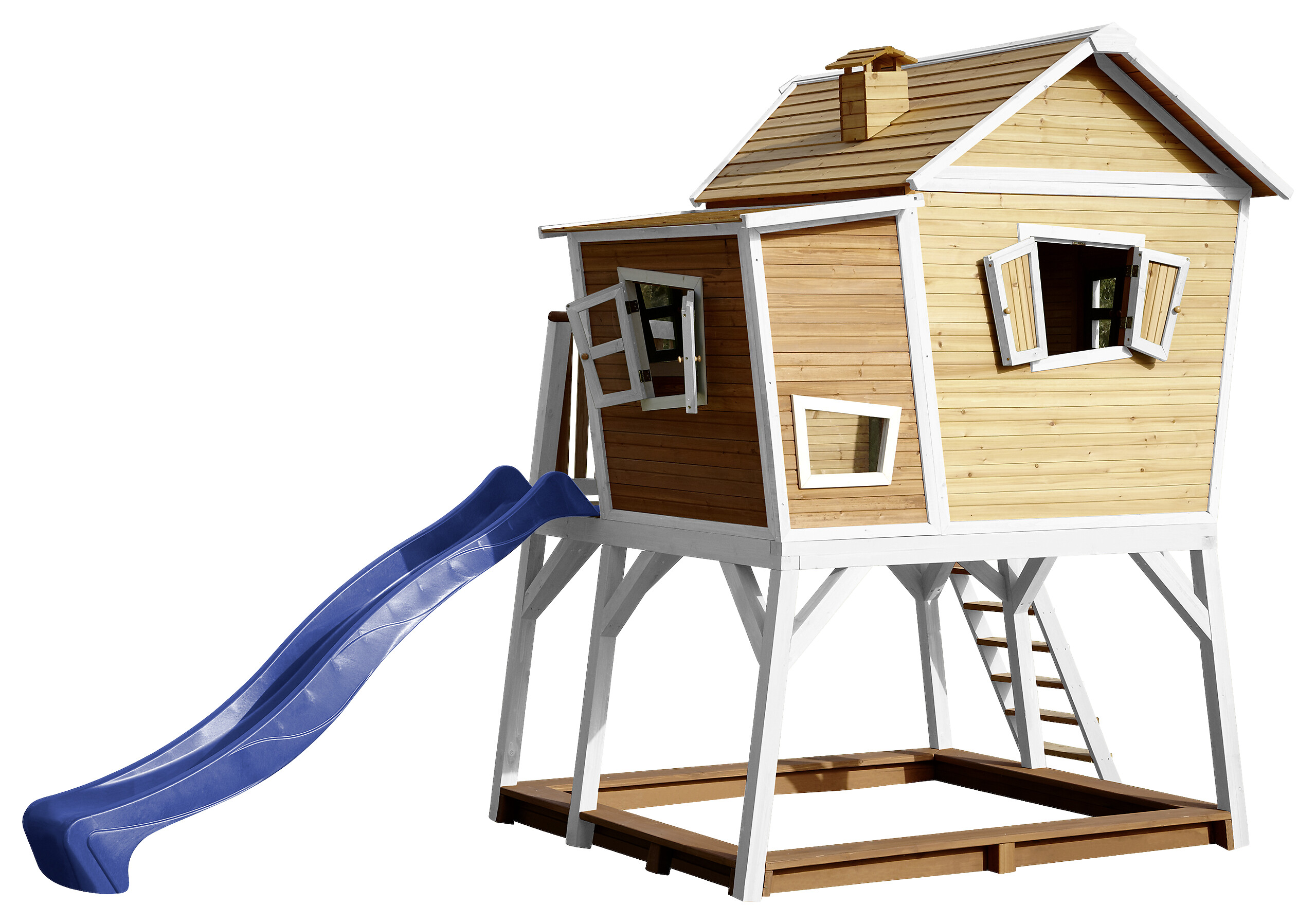 AXI Spielhaus Max braun B/H/L: ca. 432x288x193 cm
