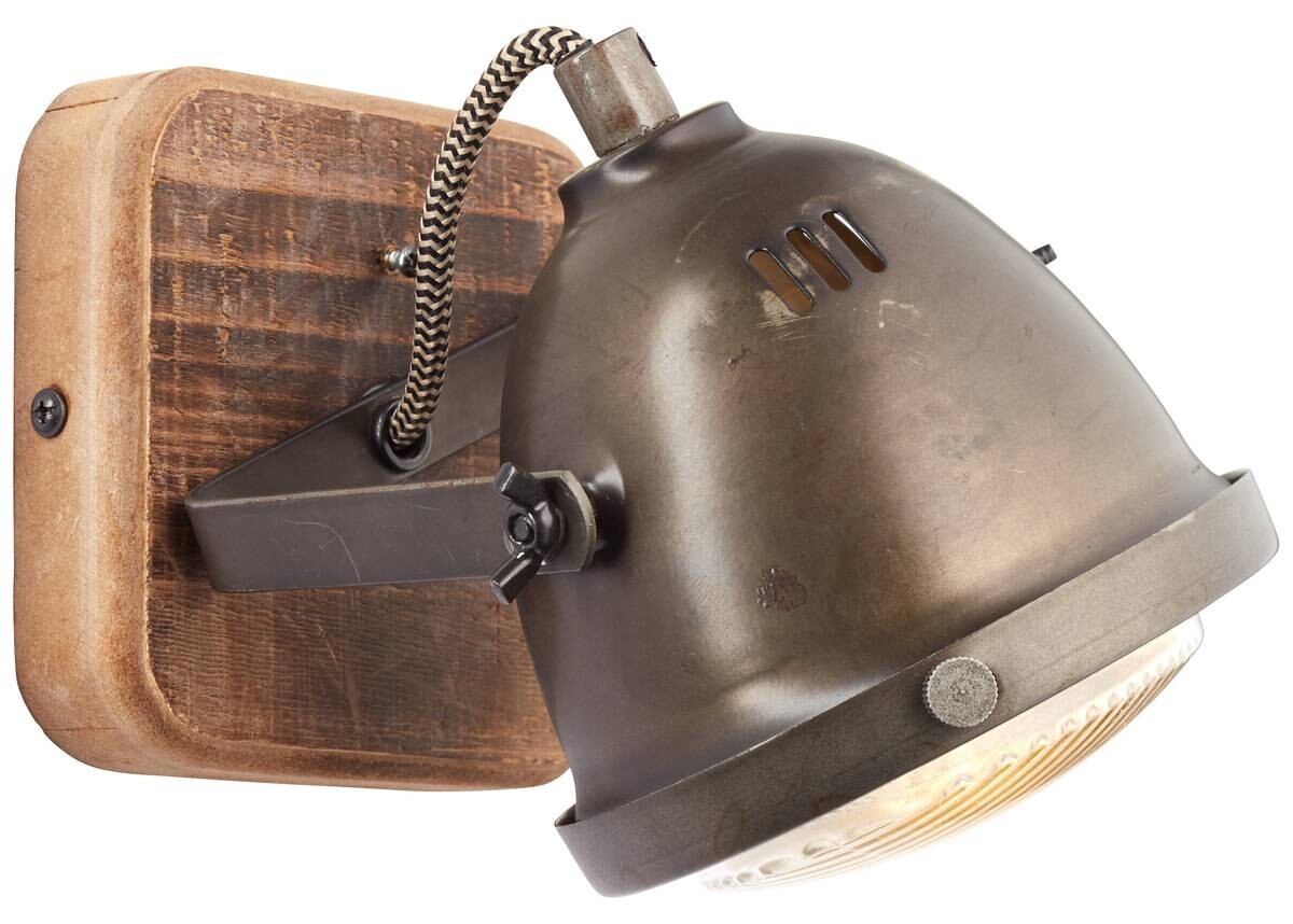 Brilliant Spot Carmen Wood 72010/84 braun Metall Holz B/H/T: ca. 12x12,5x9 cm GU10 1 Brennstellen