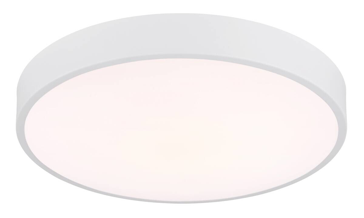 GLOBO LED-Deckenleuchte Opal weiß Kunststoff Metall H/D: ca. 7x37,8 cm 1 Brennstellen