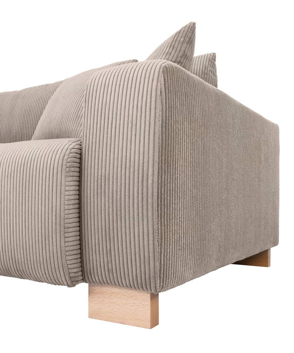 Big Sofa Alpha New dunkelbeige Microfaser B/H/T: ca. 244x85x112 cm