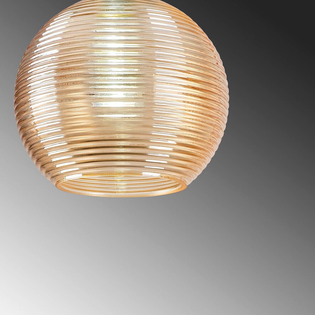 Opviq Pendelleuchte Muzo-2135 gelb Glas B/H/T/L/D: ca. 15x110x15x15x15 cm E27 2 Brennstellen