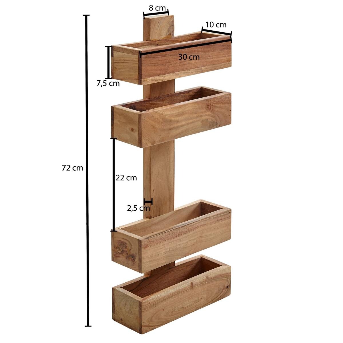 Zeitungsständer natur Akazie B/H/T: ca. 30x72x10 cm