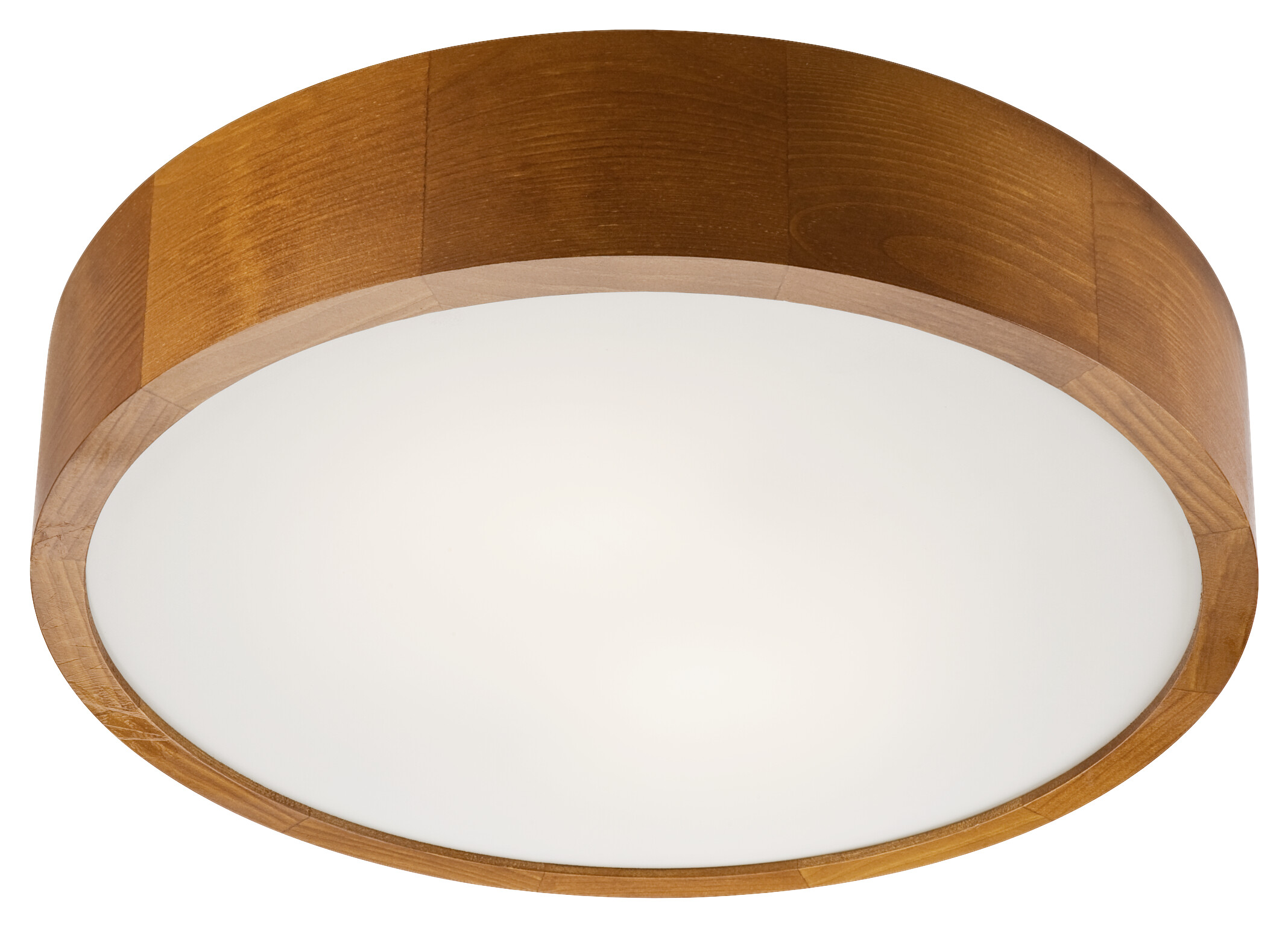 Lamkur Deckenleuchte rustikal Holz Glas B/H/L: ca. 38,5x12x38,5 cm 2 Brennstellen