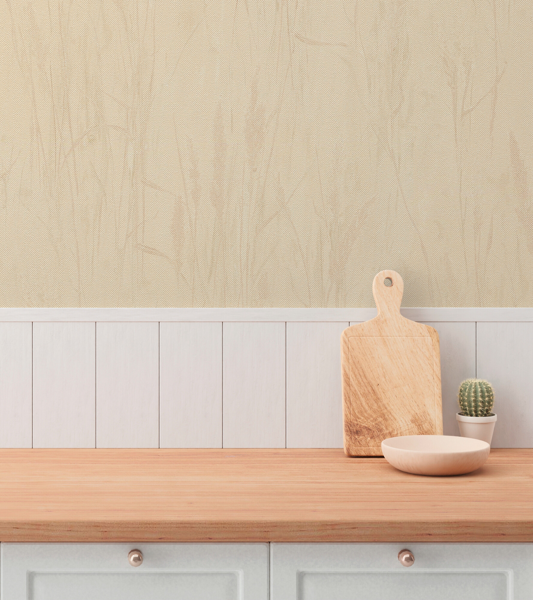 A.S.Creation Vliestapete beige gelb B/H/D: ca. 53x1005x8,7 cm