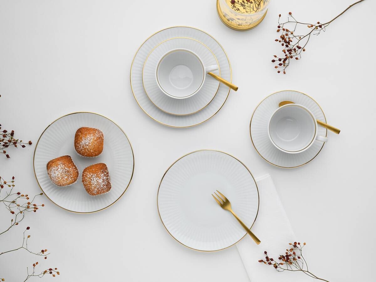 CreaTable Kombiservice Valencia gold Porzellan 30 tlg.