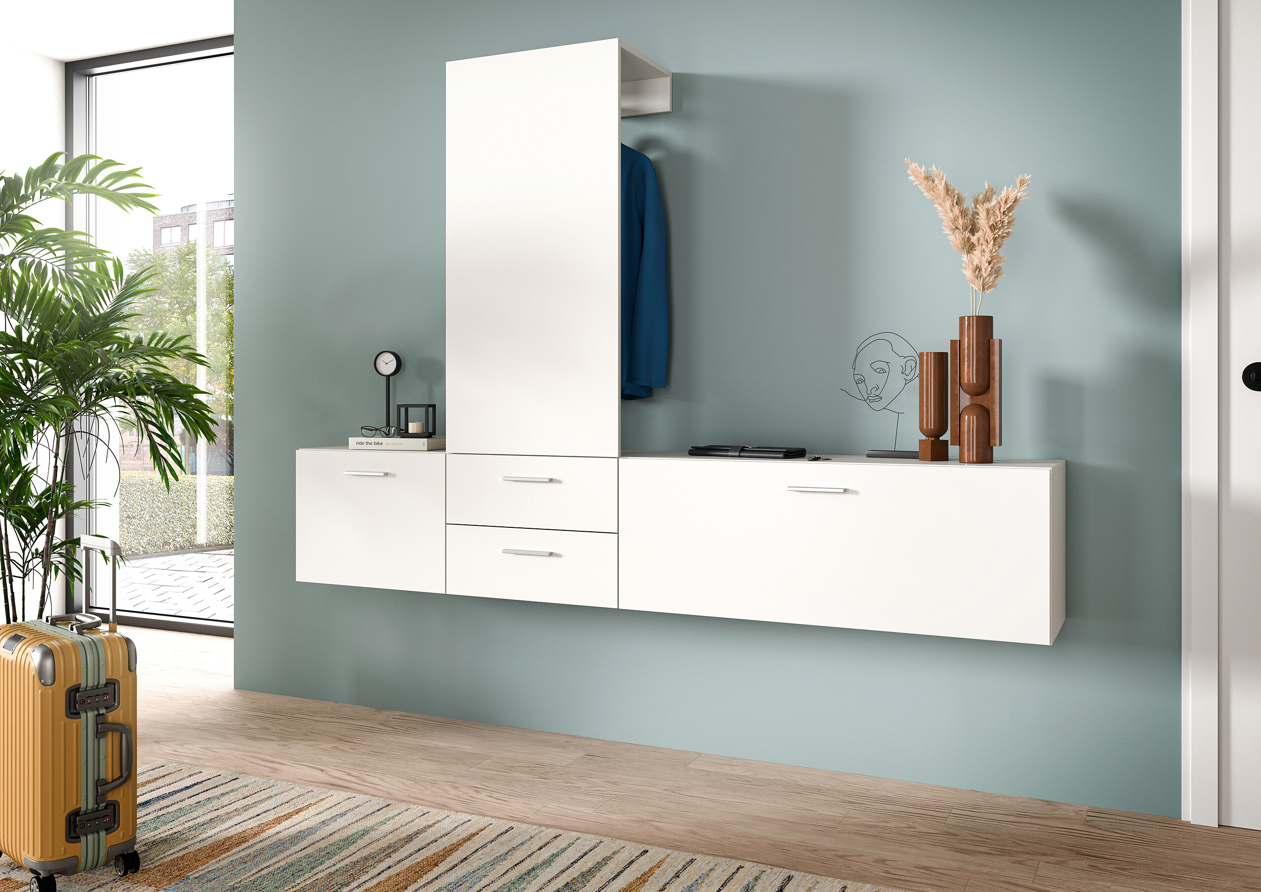 Garderobe VAGA weiß B/H/T: ca. 208x190x36 cm