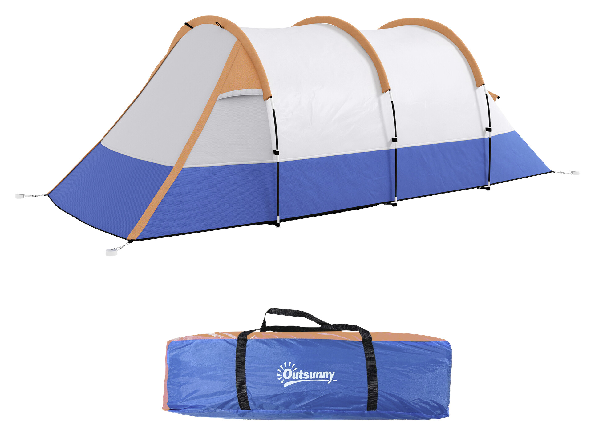 Outsunny Campingzelt orange Stahl B/H/L: ca. 200x150x420 cm