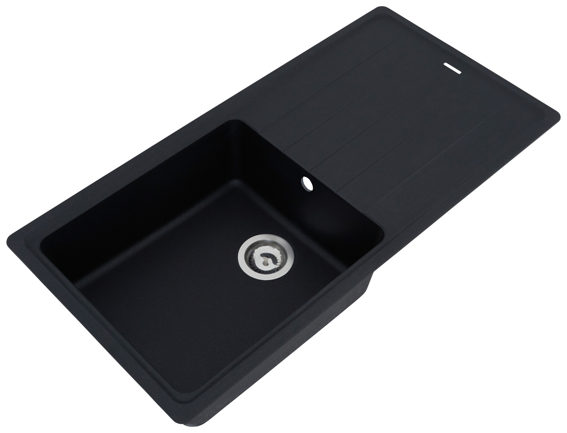 Respekta Einbauspüle Columbia 100 x 50 S schwarz Granitverbundmaterial B/H/T: ca. 100x18,5x50 cm