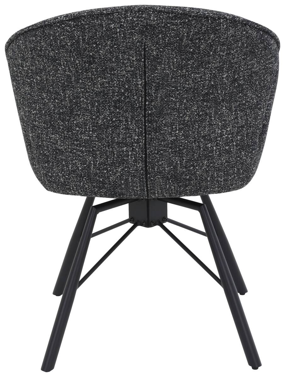 Sessel Bristol, 2er-Set anthrazit Metall Microfaser B/H/T: ca. 62x83x66 cm