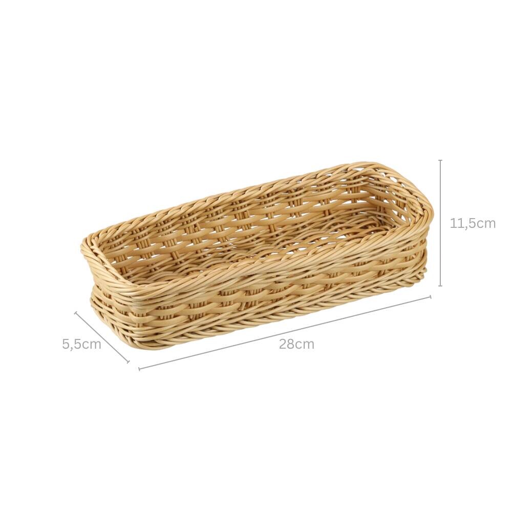 Kesper Brot und Obstkorb weiß Kunststoff B/H/L: ca. 23,5x30,5x21 cm