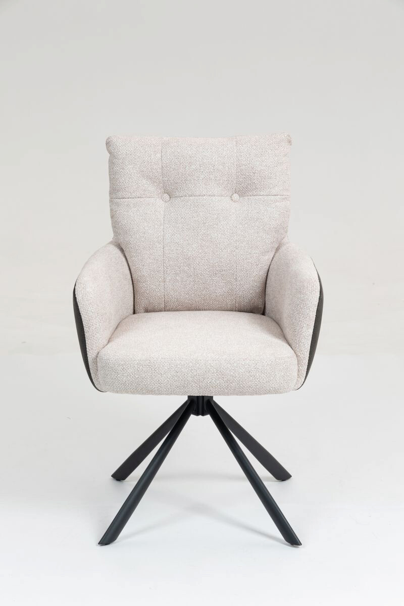 Drehstuhl Lecce beige Microfaser