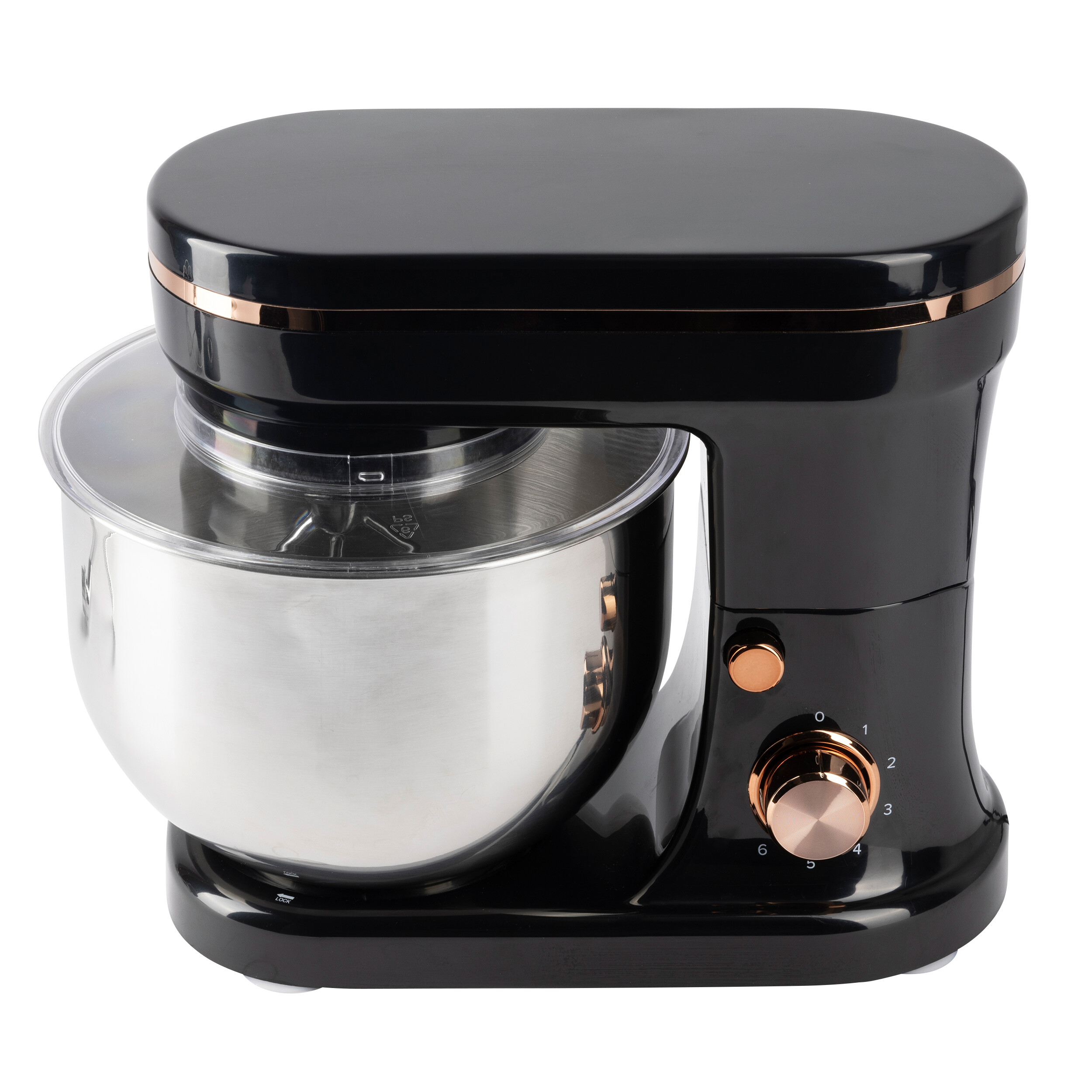 BERGNER Küchenmaschine silber schwarz Edelstahl B/H/L: ca. 25x32,5x39 cm