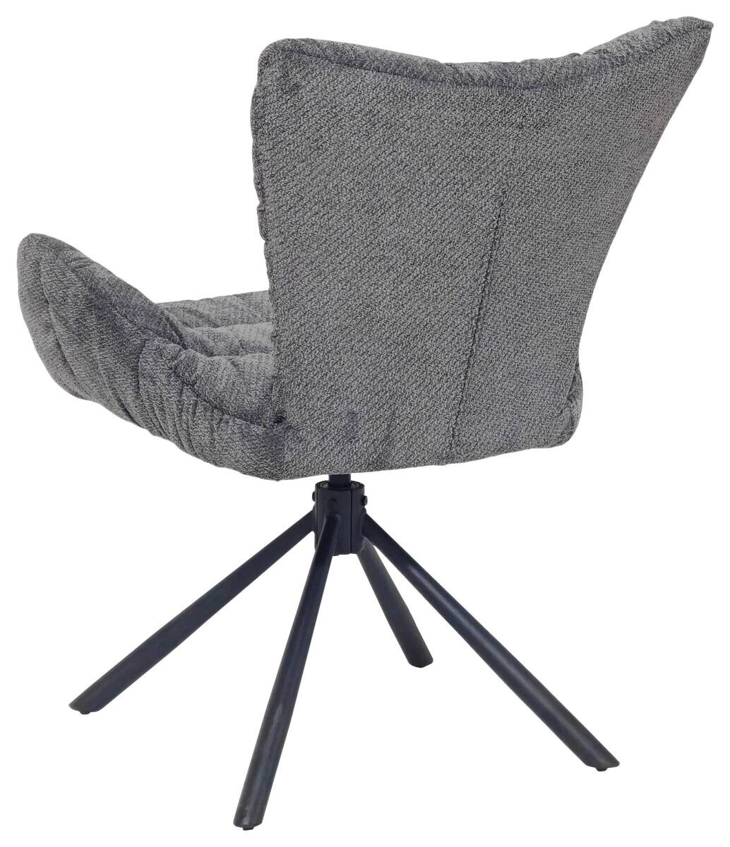 Drehstuhl Brest grau Webstoff B/T: ca. 67x65 cm
