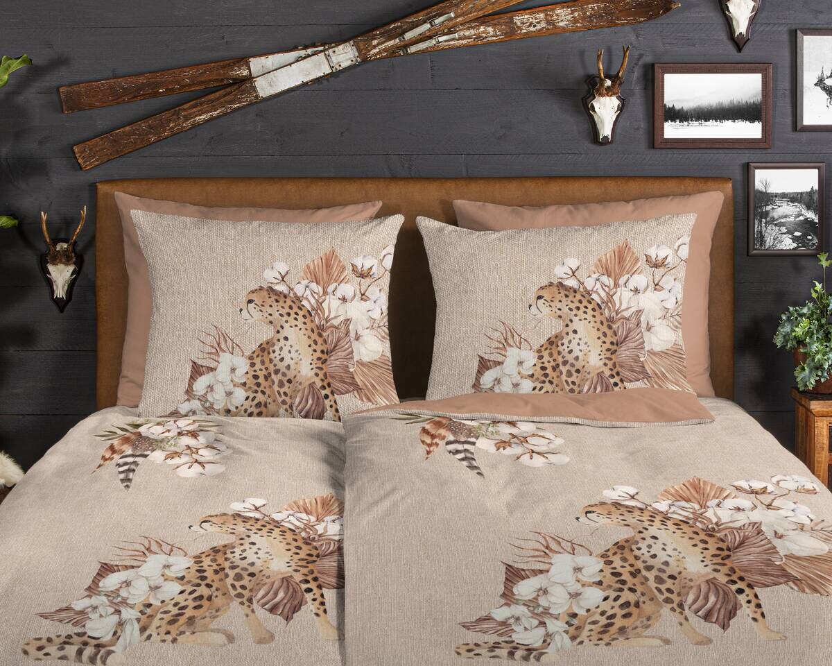 Baumwoll Bettwäsche Chevy Flanell sand Baumwolle B/L: ca. 135x200 cm