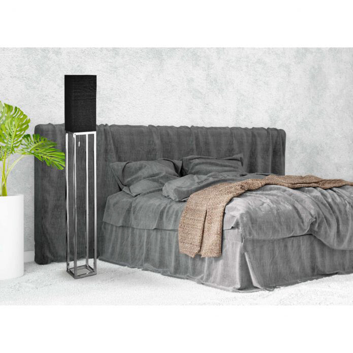 Näve Leuchten Stehleuchte NV2064822 schwarz Metall Stoff B/H/L: ca. 19x151x19 cm 1 Brennstellen