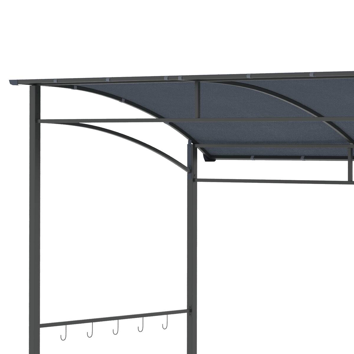 Outsunny Grillpavillon grau Polyester B/H/L: ca. 150x220x215 cm