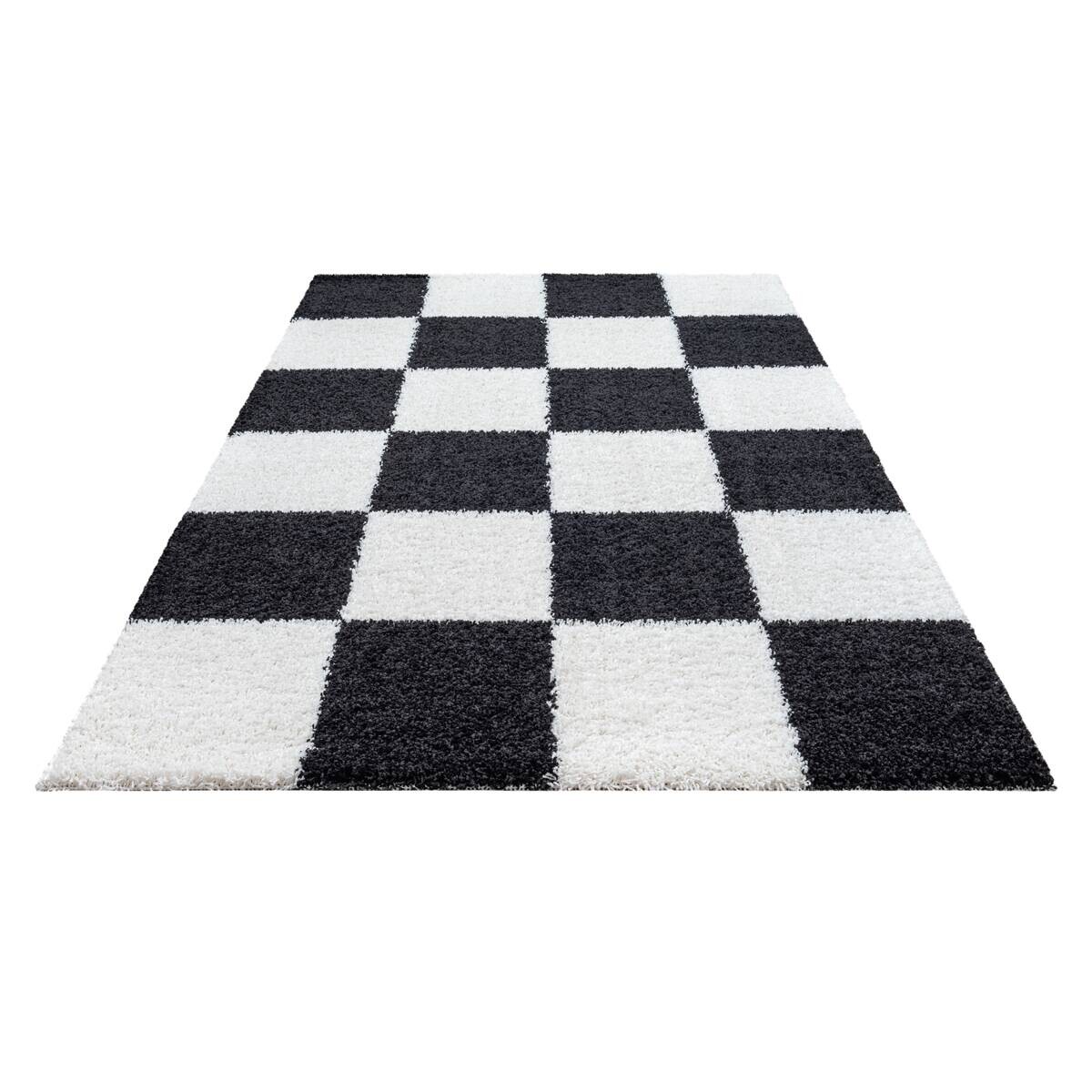 Sanat Hochflorteppich MILANO schwarz B/L: ca. 80x200 cm