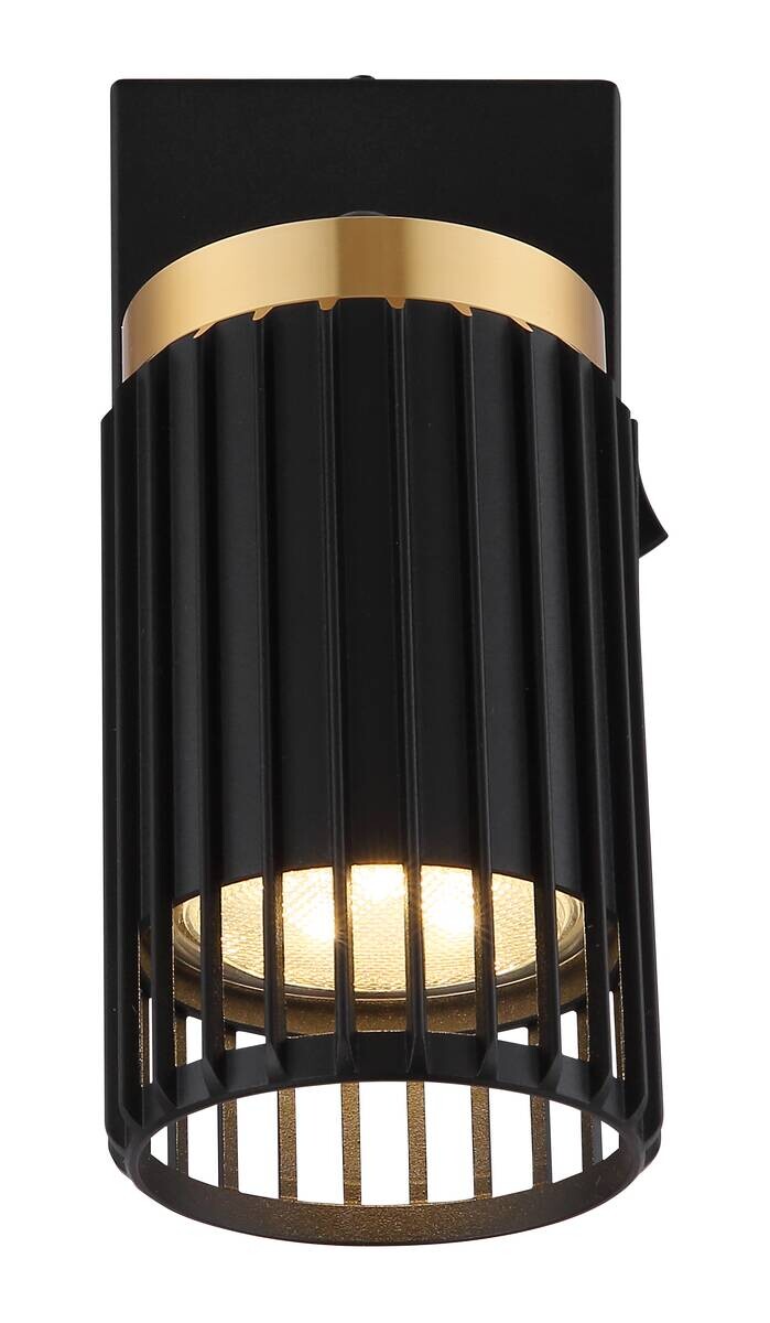 GLOBO Strahler mattschwarz Metall Aluminium B/H: ca. 7x12 cm GU10 1 Brennstellen