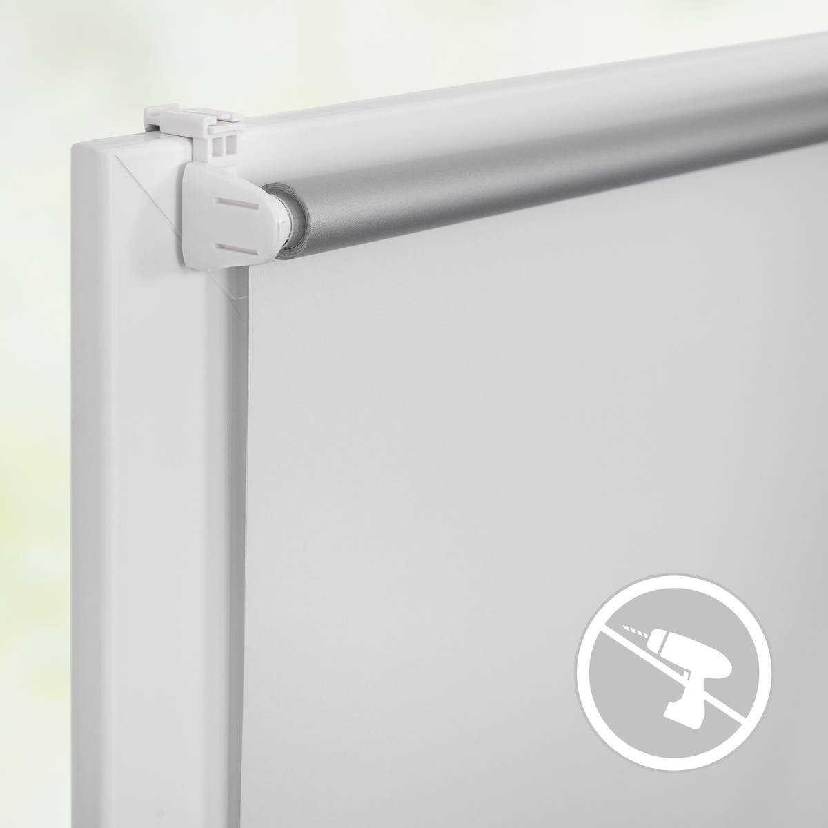 LICHTBLICK Thermo Klebe-/Klemmrollo Verdunklungsqualität weiß B/L: ca. 45x150 cm