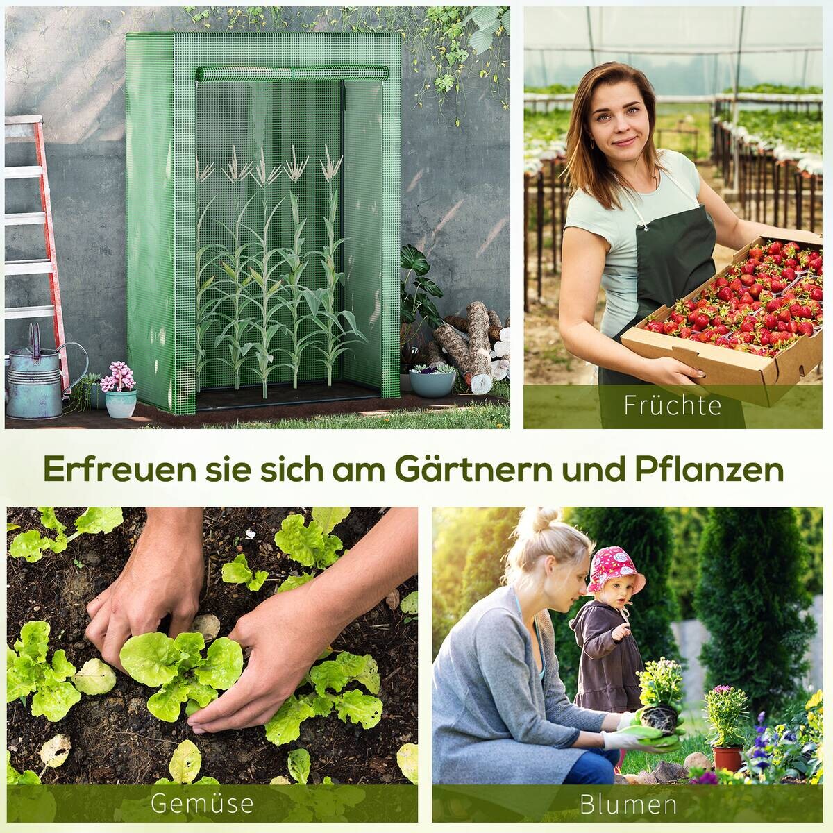 Outsunny Foliengewächshaus B/H/L: ca. 50x150x100 cm