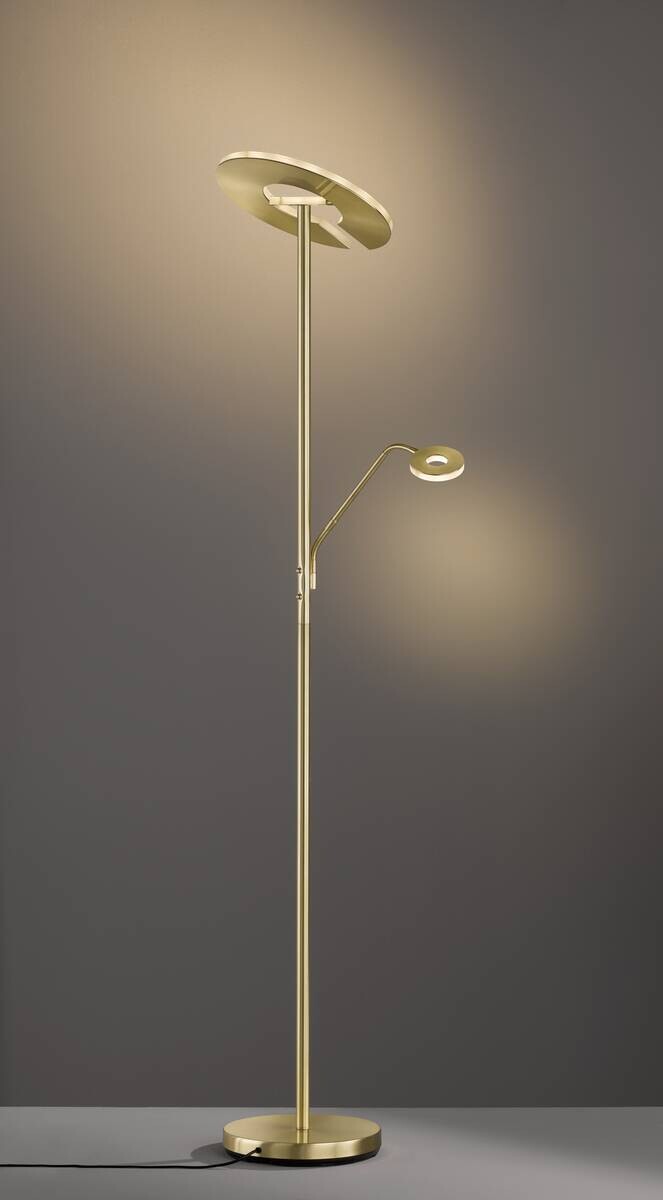Fischer & Honsel LED-Stehleuchte 40316 messing weiß Glas Metall B/H/T: ca. 35x180x50 cm 1 Brennstellen