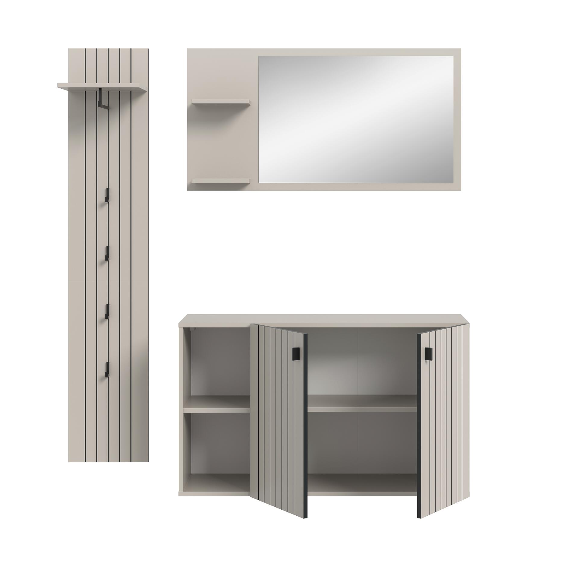 Garderobenset STATION Cashmere B/H/T: ca. 152x192x37 cm